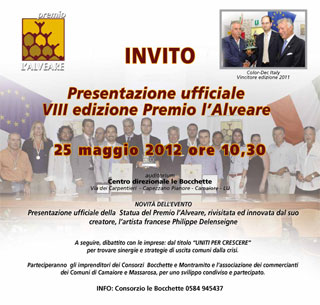 Invito Presentazione ufficiale VIII edizione Premio l'Alveare