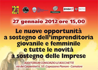 Seminario sull'imprenditoria giovanile 27 gennaio 2012