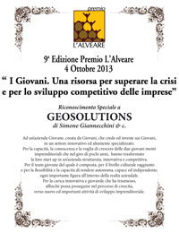Pergamena Geosolution - Premio Alveare 2013